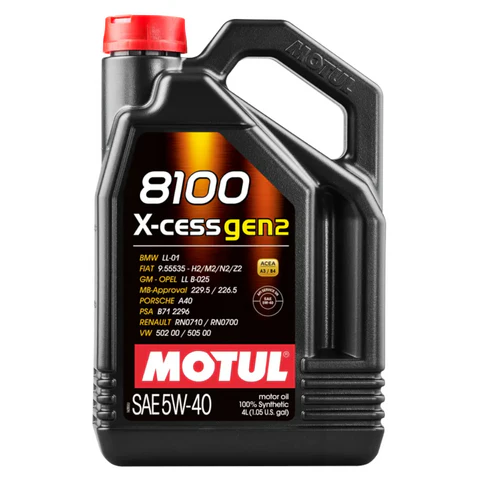 Motul Synthetic Engine Oil 8100 5W40 GEN2 X-CESS | 5L (109776)