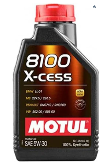 Motul 5W30 8100 X-CESS Synthetic Motor Oil - (108944/108946)