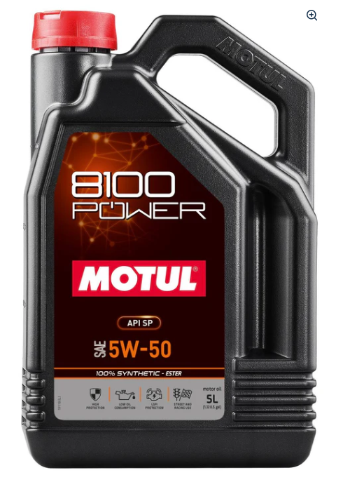Motul 8100 Power 5W50 Full Synthetic Engine Oil (111812)