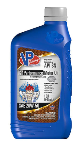 VP Racing Synthetic Blend 20W-50 HI-PERF Motor Oil (2975)