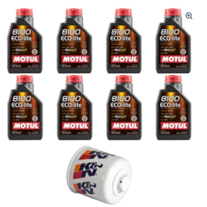 Motul 5W-20 Oil Change Kit w/ K&N HP Filter | 2015-2017 Ford Mustang GT 5.0L (14005)