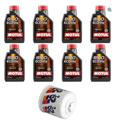 Motul 5W-20 Oil Change Kit w/ K&N HP Filter | 2015-2017 Ford Mustang GT 5.0L (14005)