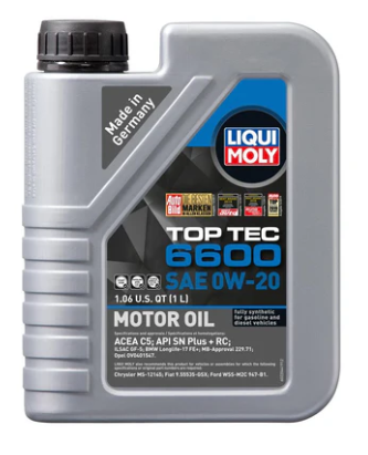 Liqui Moly 1L Top Tec 6600 Motor Oil 0W-20 (22044)