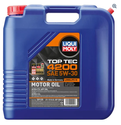Liqui Moly 20L Top Tec 4200 Motor Oil 5W-30 (20125)