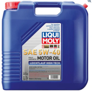 Liqui Moly 20L Leichtlauf (Low Friction) High Tech Motor Oil 5W-40 (20122)