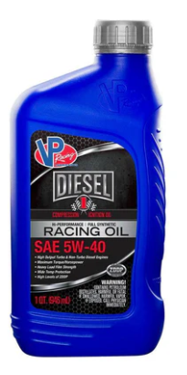 Vp Racing Fuels CI1 Diesel SAE 5W-40 Hi Performance Engine Oil - 1QT (2695)