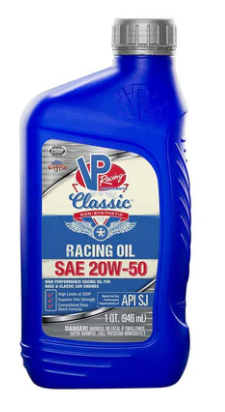 VP Racing Fuels SAE 20W-50 Classic Non Syn Racing Oil - 1 Quart (2691