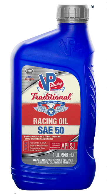 VP Racing Fuels SAE 50 Traditional Non Syn Racing Oil - 1 Quart (2685)