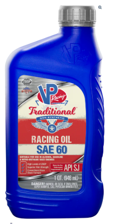 VP Racing Fuels SAE 60 Traditional Non Syn Racing Oil - 1 Quart (2687)