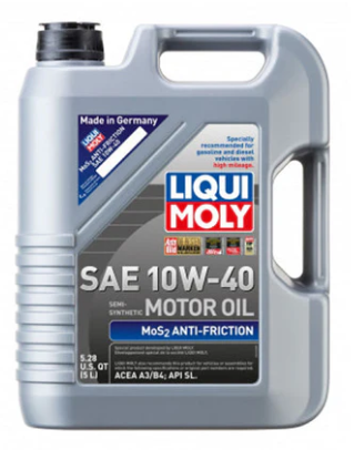 LIQUI MOLY 5L MoS2 Anti-Friction Motor Oil 10W-40 (2043)