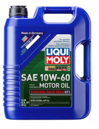 LIQUI MOLY 5L Synthoil Race Tech GT1 Motor Oil 10W-60 (2024)