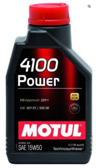 Motul 4100 Power 15W50 Oil | 1L / 1.05 qt (102773)