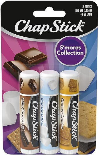 ChapStick S'more Collection Variety Pack Lip Balm Tube, Lip Care, 0.15 Ounce (Pack of 3)