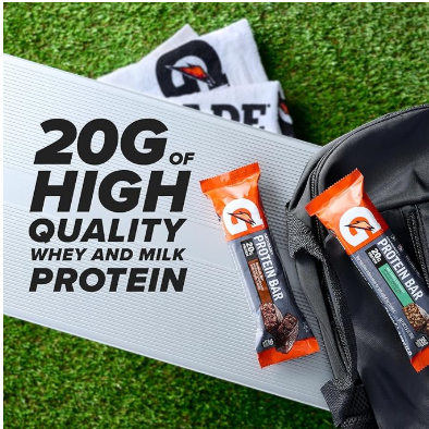 Gatorade Whey Protein Bars, Chocolate Pretzel, 2.8 oz bars (Pack of 12, 20g of protein per bar) - Image 3