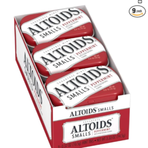 ALTOIDS Sugar-Free Mints - ALTOIDS Smalls Peppermint Breath Mints, 0.37 Ounce Tin, Pack of 9 - Altoid Breath Mint