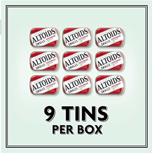 ALTOIDS Sugar-Free Mints - ALTOIDS Smalls Peppermint Breath Mints, 0.37 Ounce Tin, Pack of 9 - Altoid Breath Mint - Image 3