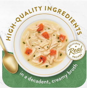Purina Fancy Feast Lickable Senior Cat Food Broth Topper Creamy with White Meat Chicken - (Pack of 16) 1.4 oz. Pouches - Image 2