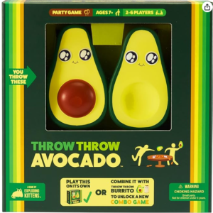 Exploding Kittens Throw Throw Avocado 2-6 Players - Ages 7+ - 15 Minutes to Play - Dodgeball Card Game - Party Game, Family Game Night, Kid and Adult Card Game