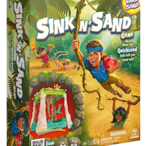 Spin Master Games Sink N’ Sand, Quicksand Kids Board Game with Kinetic Sand for Sensory Fun and Learning – Easy Toy Gift Idea, for Preschoolers and Kids Ages 4 and up