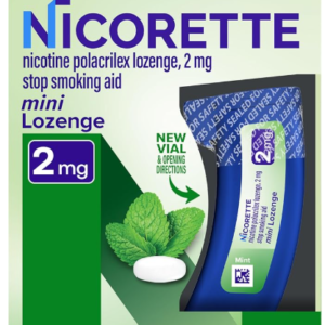 Nicorette 2 mg Mini Nicotine Lozenges to Help Quit Smoking - Mint Flavor Stop Smoking Aid, 81 Count Lozenge