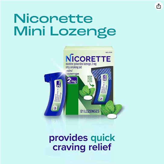 Nicorette 2 mg Mini Nicotine Lozenges to Help Quit Smoking - Mint Flavor Stop Smoking Aid, 81 Count Lozenge - Image 3