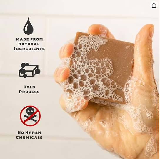 Dr. Squatch Natural Bar Soap for Men - Cold Process Soap with No Harsh Chemicals - Fresh Falls (5 oz, 5-Pack) - Image 3