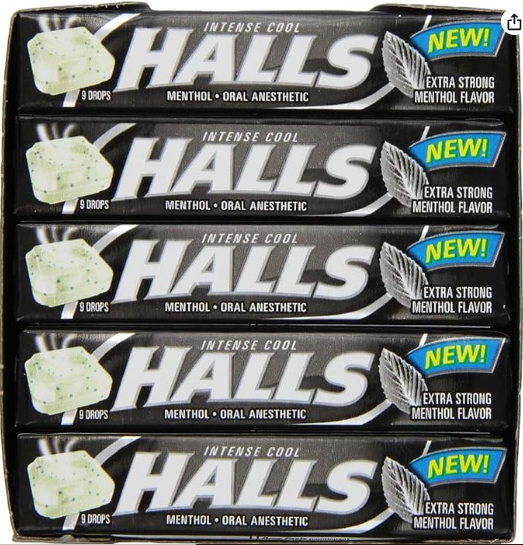 HALLS Relief Max Strength Extra Strong Menthol Throat Drops, 20 Packs of 9 Drops (180 Total) - Image 2