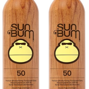 Sun Bum Original SPF 50 Sunscreen Body Spray - Broad Spectrum Moisturizing Sunscreen with Vitamin E - Hawaii 104 Act Compliant (Made without Octinoxate & Oxybenzone) - 6 oz (Pack of 2)