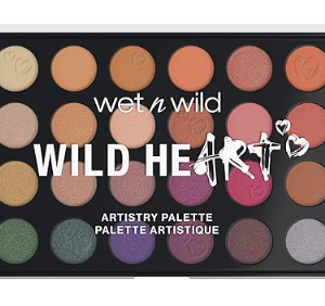 wet n wild Artistry Eyeshadow Makeup 32 Pan Palette, Highly-Pigmented Matte, Shimmer, Metallic Finishes, Long Lasting Builadble & Blendable Formula Cruelty Free & Vegan - Wild Heart