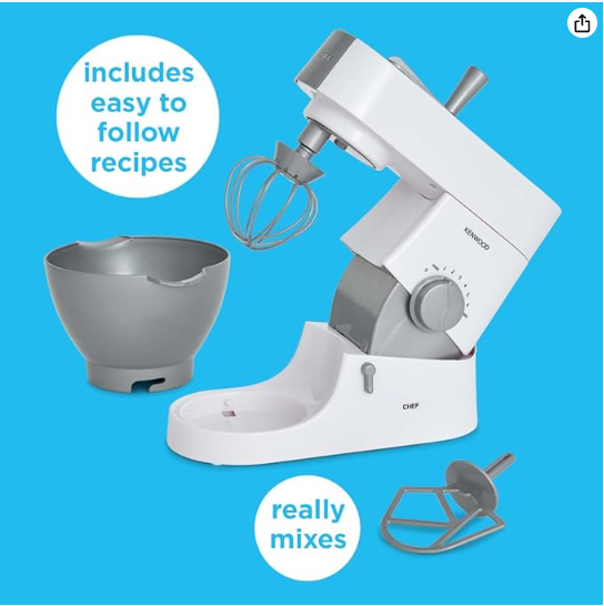 CASDON Kenwood Mixer | Toy Food Mixer for Children Aged 3+ | Perfect for Budding Bakers Who Enjoy Mixing Real Food! - Image 3