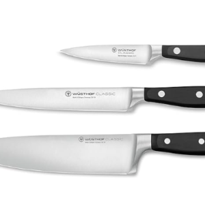 WÜSTHOF Classic 3-Piece Chef's Knife Set, Black