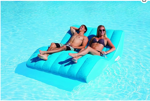 AIRHEAD SUN COMFORT COOL SUEDE Double Zero Gravity Lounge, Sapphire - Image 2