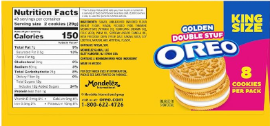 OREO Double Stuf Golden Sandwich Cookies, King Size, 12 Snack Packs (8 Cookies Per Pack) - Image 3