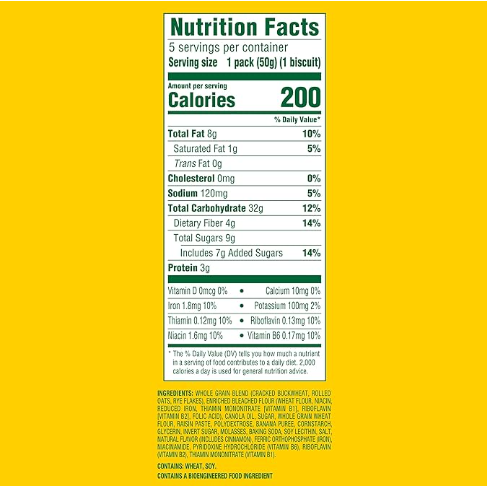 belVita Soft Baked Breakfast Bars, Banana Bread, 6 Boxes of 5 Packs (1 Biscuit Per Pack) - Image 2