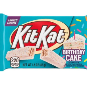 Birthday Cake Kit Kat Bar White Chocolate Limited Edition 4 Pack 1.5 Oz Bars