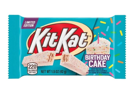 Birthday Cake Kit Kat Bar White Chocolate Limited Edition 4 Pack 1.5 Oz Bars