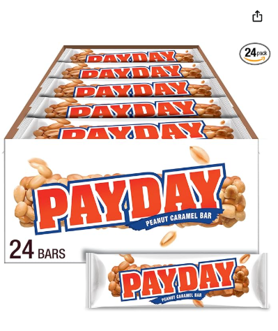 PAYDAY Peanut Caramel Candy Bars, 1.85 oz (24 Count)