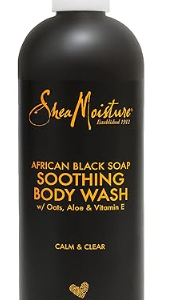 SheaMoisture Soothing Body Wash for Acne Treatment African Black Soap Paraben Free Body Wash 13 oz