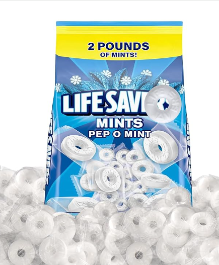 Pep O Mint Hard Candy, 2lb Pack of Mints Bulk, Perfect for Sharing, Gifting, Weddings and Special Events, Classic Peppermint Individually Wrapped with a Cool, Refreshing Taste